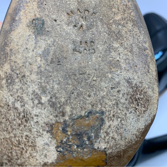 Moschino PATENT LEATHER HEELS black Oxford lace women’s size EU 37.5 US 7.5 - Picture 10 of 10